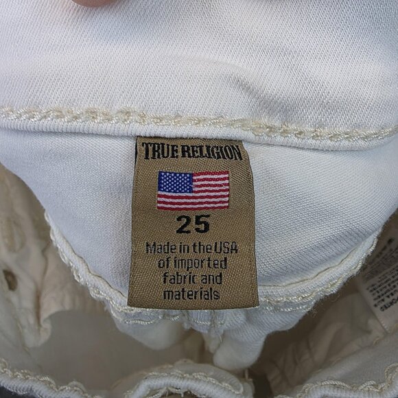 True Religion Casey Jeans Womens 25 White Low Rise Super Skinny Stretch Denim - Picture 5 of 14